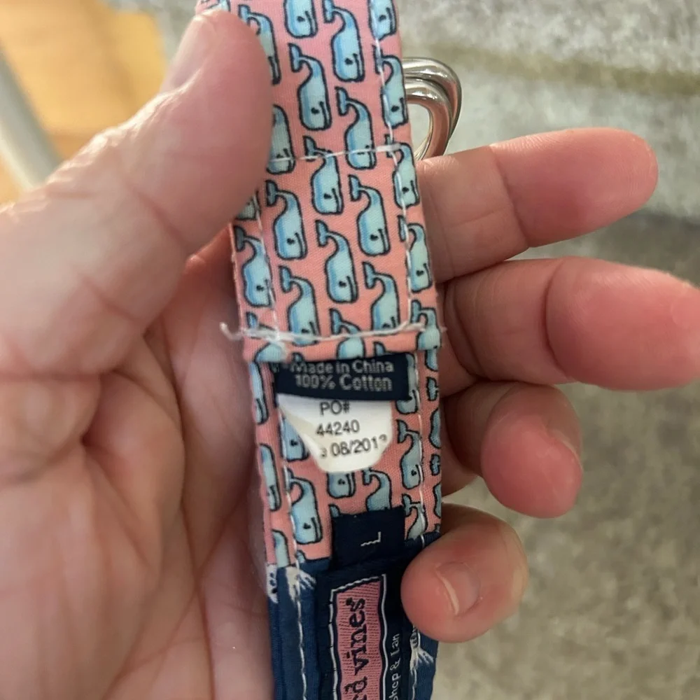 Vineyard Vines Kids Patchwork Belt in Red, Navy, Pink & Green